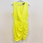 Black Halo ‎ Oakley Ruched Dress Yellow Women's Size 10 Photo 2
