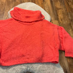 Pilcro ‎ Zamora Sweater Size XL Coral Oversized Knit Womens Anthropologie Cowl Photo 0