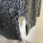 POL Gray Fuzzy Long Cardigan Sweater Medium Cozy Fall Layering Neutral Knit Photo 6