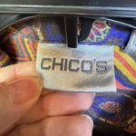 Chico's Vintage  Patchwork Jacket Womens Size 2 Artsy Boho Coat Tapestry Floral Photo 7