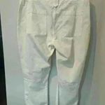frame denim FRAME Banded Bottom Moto Pants Off White Cropped Relaxed Denim Size 33 NWT Photo 4