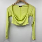 Naked Wardrobe Womens Lightweight Crop Top Stretch Yellow Size Large Photo 0