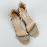 Top Moda Diamond-1 Rose Gold Glitter Block Heel Ankle Strap Sandals Size 8 Photo 5