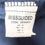 Missguided Misguided Blue Silky Satin Long Sleeve V Neck Mini Dress Size 2 XS Photo 9