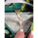 Free People  Retro Hippie Green Square Neck Puff Sleeve Bandana Original! Small Photo 2