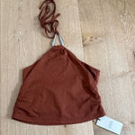 Ownley Halter Top Vienna Size M Brown Silver Size M Photo 0