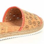 Jack Rogers  METALLIC FLORAL ESPADRILLE CORK SLIDES IN CORAL Photo 5