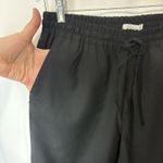 Garnet Hill Pants Womens 4 Wool Jogger Pockets Drawstring City Athleisure Black Photo 4