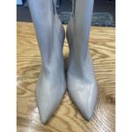 Schutz  Mikki Ankle Boots Womens 9B Beige Leather Side Zip Pointed Toe Bootie S33 Photo 2