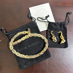 Eddie Borgo Supra Link Collar Necklace & Earrings Set New Gold Vermeil Photo 0