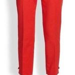 Kate Spade NWOT  Jackie Bow Lacquer Red Straight Leg‎ Cropped Trouser Pants Photo 0