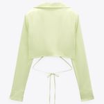 ZARA SATIN EFFECT CROP SHIRT Photo 3