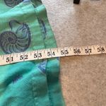 Vintage Zip Code Maxi Dress Womens Large Green Cotton Seashell Print‎ Collared Photo 11