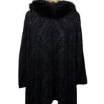 Catherines Vintage Y2K Sparkle Faux Fur Collar Cardigan Black 1X Photo 9