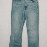 ZARA | Blue Flare Jeans Raw Hem Boot Cut 6 Photo 0