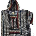 Baja Joe Striped Hoodie Drug Rug Beach Hippie Boho M Oversized Photo 1