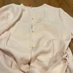 Sézane Magdalena wide leg Jumpsuit Rosy nude Beige tie wrap back Size 38 spring Photo 5