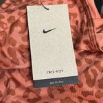 Nike Dri Fit Shirt Womens 1X Orange Leopard Print Slim Fit Plus Training Tank Photo 6