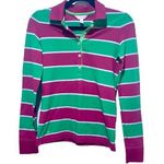 Lilly Pulitzer  Y2K Preppy Striped Long Sleeve Polo Top Size XS Photo 0