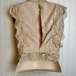 SheIn  Frenchy NWT beige/pink lace sleeveless top open back size medium B36 Photo 6