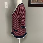 Brooks Brothers  Cardigan nautical elbow length ribbed red white blue XL womens Photo 2