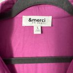 &merci &merci Oversized High Low Button Down Tunic Shirt Photo 7