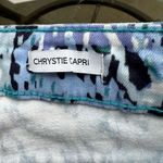 Nine West Denim Abstract Cuffed Chrystie Capri in Blue/White Size 4 Photo 8