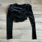 ZARA  velour shoulder pad top Photo 0