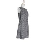 Merona Medium Women Black Casual Sheath Black White Button Up Dress Photo 1