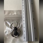 Spider silver plated/black Rhinestone Brooch Women Suit Brooches Pin faux fashi‎ Photo 5