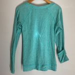 Poof! Turquoise Long Sleeve Crew Neck Top Size Large Photo 8