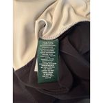 CHAPS Lauren by Ralph Lauren Womens Size 12 Black White Colorblock Ruched Midi Dress L Photo 5