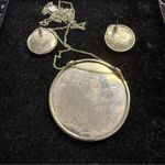 House of Harlow 1960 Sunburst Blue/Silver Pendant Necklace & Earrings Set Blue Photo 3