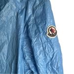 Moncler  Wuisse Rain Jacket Hooded‎ Coated Cotton Blend XXL Light Baby Blue Photo 6