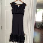 Beautiful silk midi dress 🌹🌹🌹 Black Size 2 Photo 3