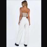 Princess Polly Barbara White Denim Relaxed Fit High Rise Cargo Jeans 6 Photo 4