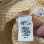 C&C California  Short sleeve Gingham Yellow/White Button Front Collared Shirt XS Photo 6