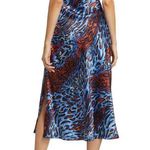 Jonathan Simkhai Standard Eliza leopard print cutout satin midi slip dress large Photo 4