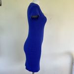 Guess Lana Ribbed-Knit Bodycon Dress MEDIUM BLUE Tanzanite Short Sleeve Photo 9