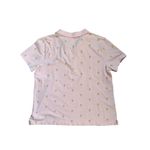 Lands' End 10/12 Pink Pineapple Print Polo Shirt Preppy Beach Womens Medium Photo 1