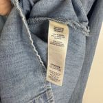 Chico's  Chambray Denim Embroidered Button Down‎ Shirt Size 2 Large Blue Western Photo 5