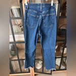 Abercrombie & Fitch Abercrombie Curve Love Jeans 90s slim straight ultra high rise medium wash raw Photo 6