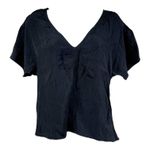 Madewell  Puff-Sleeve Top in Floral Jacquard in black size 10 Photo 13