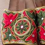 Jeffrey Campbell  Sandals Embroidered Slide Mirror Handmade Leather Lining Casual Photo 2