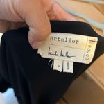 Nicole Miller  Atelier Black Long Sleeve Ruffle Wrap Dress Photo 3