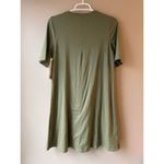 Lululemon  Cotton Wrap Front T Shirt Dress in Bronze Green Women's Size 4 Photo 1