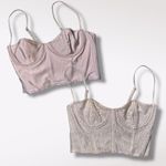 White Fox Boutique White Fox Silver Metallic Corset Top Glitter Bustier XS Photo 7