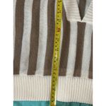Honey Belle Sweater Womens Med Crop Top Tight Knit Brown & Ivory Photo 14
