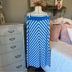 Faded Glory Maxi Skirt Blue White Knit Comfy Photo 3