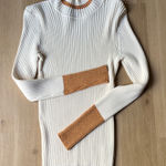 Nine West Cream and Gold Ribbed Turtleneck Photo 0